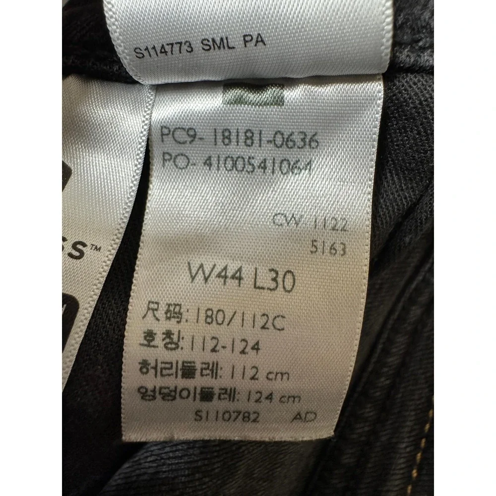 Levis Premium 541 Athletic Taper Jeans Mens 44 Short Washed Black Big E Premium